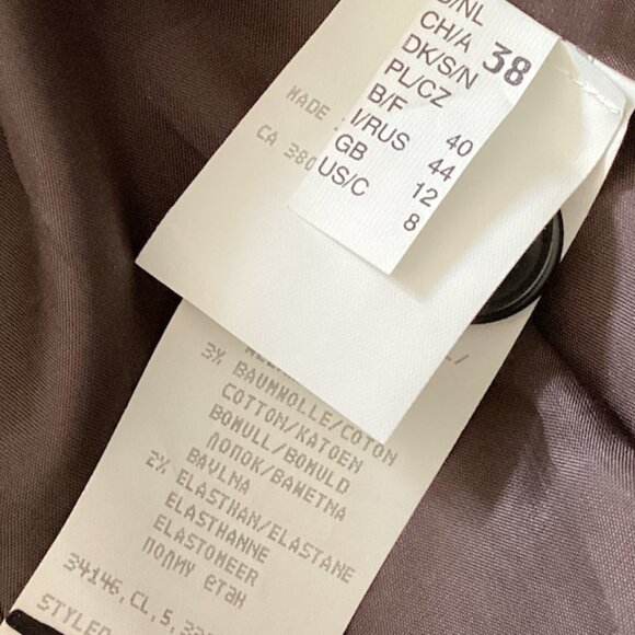 VINTAGE Bianca Washable 2-Piece Pant Suit in Pinstripe Fabric, Size 8, Black/red - Picture 12 of 12